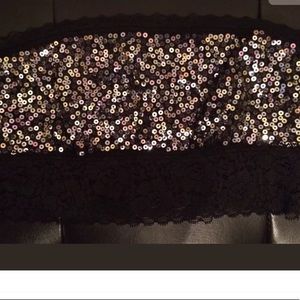 VS PINK Bling Sequin Lace Bandeau Bralette
